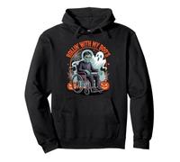Disfraz de Silla de Ruedas de Halloween para discapacitados, Broma Rollin con Boo's Sudadera con Capucha