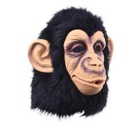 Disfraz de Simio - Adulto, Chimpancé Con Tocado | Gorro de Halloween para Hombres, Máscara de Animales para Disfraz