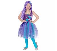 WIDMANN 96549 Disfraz Para Niños sirena, niña, Gris, Lila