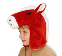 Disfraz De Sombrero De Caballo, Capucha Cálida Suave y Linda con Cobertura de Orejas, Cubrecabeza Divertido de Peluche de Caballo, Para Cosplay y Accesorios para Fotos del Año Nuevo Lunar Chino 2026