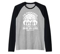 Disfraz de Supervivencia de Halloween de apocalipsis Zombi Preparado Camiseta Manga Raglan