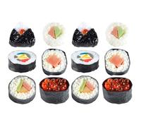 Disfraz de sushi Onigiri Onigiri Forma Sushi Sushi Go Sushi 12 Piezas Artificial Sushi Muestra Simulación Realista Realista Nigiri Onigiri Postre Rollo de arroz Sushi Traje Sushi Go Onigiri Sushi Go