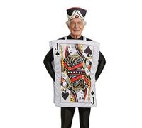 Disfraz de tarjeta: traje con correas de hombro divididas, 340 g, ropa de mascarada novedosa, ropa humorística de actuación escénica, cosplay hecho de poliéster suave | K