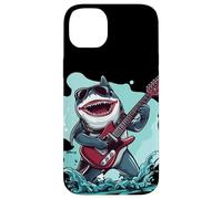 Disfraz de tiburón genial con gafas de sol y guitarra Carcasa para iPhone 14 Plus