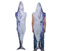 Disfraz de tiburón para Halloween, disfraz de cosplay de tiburón, disfraz de actuación escénica, para mujeres, hombres y adultos jóvenes, de Halloween, actuación de escenario, vacaciones