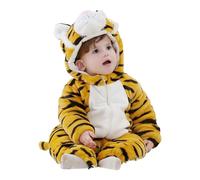 Disfraz de tigre Baby, lindo traje de tigre animal para niños pequeños para capacidades de nieve de traje de nieve para bebés con cremalleras para el traje de Navidad de Halloween L