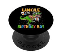 Disfraz de tío del tío de la Fiesta de cumpleaños Dinosaur Squad Uncle PopSockets PopGrip Adhesivo