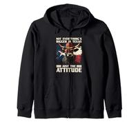 Disfraz de toro de Texas más grande con actitud y gafas de sol Sudadera con Capucha
