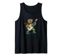 Disfraz de tortuga con guitarra eléctrica para niños y niñas Camiseta sin Mangas