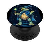Disfraz de Tortuga mágica como Mago con Varita PopSockets PopGrip Adhesivo