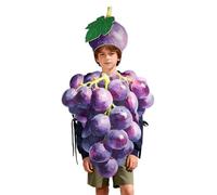 Disfraz de uva para adulto - Poliéster adulto 80 x 84 cm | Divertido tema alimentario que llama la atención con sombrero a juego, cumpleaños, drama teatral evento cosplay colección fiesta mujeres
