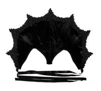 Disfraz de vampiro, cuello victoriano con correas de corbata, disfraz de reina malvada, collar decorativo de vampiro para Halloween, bailes de máscaras, carnaval, fiestas temáticas góticas, accesorios