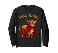 Disfraz de Vampiro Highland Cow Moo-Haha Divertido y Lindo Disfraz de Halloween Manga Larga