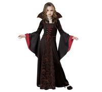 Disfraz de Vampiro Niña -Disfraz de Bruja Reina Vampiresa -Vestido Fiesta para Niñas Chicas para Halloween Carnaval Cosplay (150)