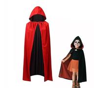 Disfraz de vampiro para niños de 90 cm Vampiro Capa con Capucha, Capa con Capucha Reversible Roja Y Negra, Capa De Disfraz De Halloween, Disfraces De Disfraces De Fiesta En Casa De Halloween (90 CM)