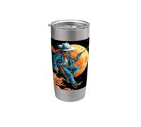 Disfraz de vaquero colorido de planetas y espacio Vaso térmico de acero inoxidable de doble pared