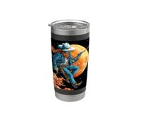 Disfraz de vaquero colorido de planetas y espacio Vaso térmico de acero inoxidable de doble pared