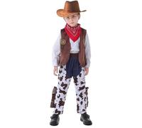Disfraz de vaquero para niños, pañuelo y sombrero plegable, disfraz occidental, carnaval, cosplay, fiestas, sombrero de vaquero con bandana, disfraz de carnaval y chaleco, pantalones para juegos de
