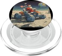 Disfraz de vehículo de Navidad para los Amantes de la Luna y Papá Noel PopSockets PopGrip para MagSafe