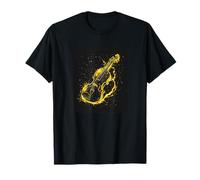 Disfraz de violín de trueno amarillo para niños y niñas Camiseta