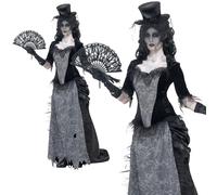 Disfraz De Viuda Negra Ciudad Fantasmal Adulto Zombie Damas Novia De Halloween