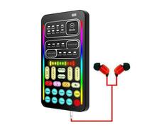 Disfraz de voz, multifuncional portátil, disfrazador de voz portátil, tarjeta de sonido con 8 efectos de sonido, cambios de sonido, para teléfono móvil, computadora, mesa