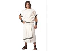 Disfraz de Zeus y Hera del Olimpo de la mitología griega antigua, con toga, de dioses y diosas.