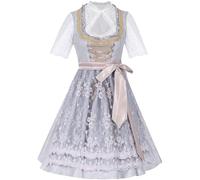 Disfraz del Oktoberfest, vestido de sirvienta alemana para mujer, trajes de cosplay bávaros, vestidos tradicionales de fiesta de Halloween (morado, XXL)