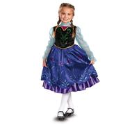 Disfraz Deluxe De Anna De Disney Frozen Para Niña Pequeña Talla X-Small (3T-4T)