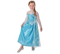 Disfraz Deluxe De Niña Elsa De Disney Frozen | Grande (Edad 7-8)