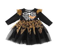 Disfraz Diablita Niña, Vestido De Halloween para Niñas Vestido De Fiesta Informal con Dobladillo Asimétrico A La Moda para Bebés Pequeños Atuendo De Otoño Ropa De Juego