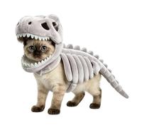 Disfraz Dinosaurio Esqueleto para Perro Pequeño Vestuario de Mascotas | Halloween Gato Esqueleto Dinosaurio Disfraz Para Hogar Salón Noches en Familia y