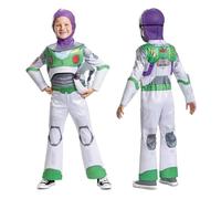 Disfraz Disney Buzz Lightyear Oficial - Traje de Buzz Clásico de las Películas - Se Incluye Casco de Buzz Lightyear - Disfraz Talla M para Niños de 6 a 8 Años