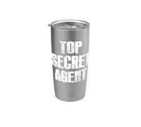 Disfraz divertido de agente federal de alto secreto Vaso térmico de acero inoxidable de doble pared