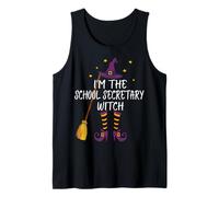 Disfraz Divertido de Bruja con Texto en inglés I'm The School Secretary Witch Camiseta sin Mangas