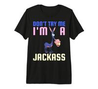 Disfraz Divertido de Burro de Halloween con Texto en inglés Don't Try Me I Am A Jackass Camiseta Premium