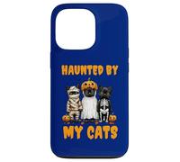 Disfraz Divertido de Calabaza Fantasma Haunted by My Cats para Halloween Carcasa para iPhone 13 Pro