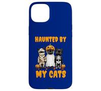 Disfraz Divertido de Calabaza Fantasma Haunted by My Cats para Halloween Carcasa para iPhone 15 Plus