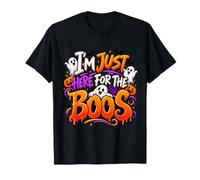 Disfraz Divertido de Fiesta de Halloween con Texto en inglés I'm Just Here for The bo Camiseta