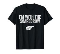 Disfraz Divertido de Halloween a Juego con Texto I'm with The Scarecrow Camiseta