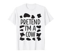 Disfraz Divertido de Halloween de fingir Que Soy una Vaca Camiseta