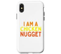 Disfraz Divertido de Halloween de último Minuto con Texto en inglés I Am A Chicken Nugget Carcasa para iPhone X/XS