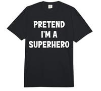 Disfraz Divertido de Halloween de último Minuto de fingir Que Soy un superhéroe Comfort Colors Adult Heavyweight T-Shirt
