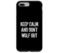 Disfraz Divertido de Hombre Lobo para Halloween con Texto en inglés Keep Calm Don't Wolf out Carcasa para iPhone 7 Plus/8 Plus