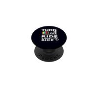 Disfraz Divertido para Amantes del Paseo en Bicicleta Turn It Off Ride Your Bike PopSockets PopGrip Adhesivo