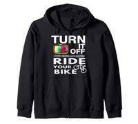 Disfraz Divertido para Amantes del Paseo en Bicicleta Turn It Off Ride Your Bike Sudadera con Capucha
