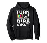 Disfraz Divertido para Amantes del Paseo en Bicicleta Turn It Off Ride Your Bike Sudadera con Capucha