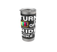 Disfraz divertido para amantes del paseo en bicicleta Turn It Off Ride Your Bike Vaso térmico de acero inoxidable de doble pared