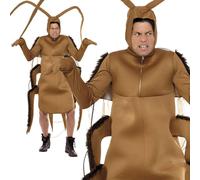 Disfraz Divertido Para Hombre Con Mangas De Traje De Cucaracha Marrón