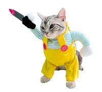Disfraz divertido para mascotas, disfraz de cosplay para perros, disfraz de asesino de fantasía para gatos y perros | Traje de Halloween para mascotas, accesorios de fotos, diseño creativo p